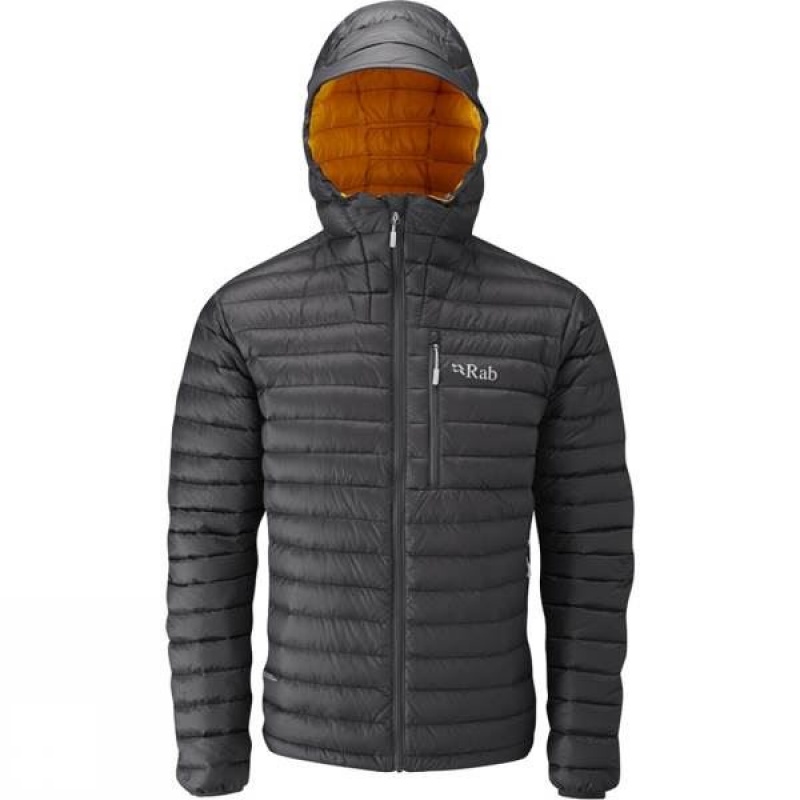 Men\'s Rab Microlight Alpine Insulated Jackets Black India | ZK79-033