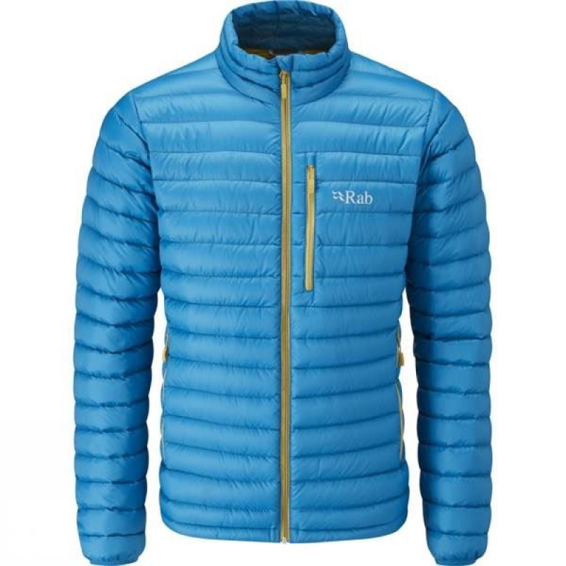 Men\'s Rab Microlight Insulated Jackets Blue India | AZ67-897