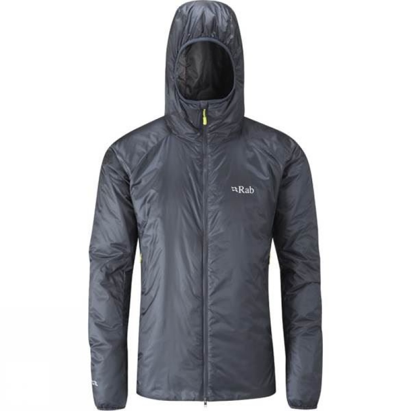 Men\'s Rab Xenon X Insulated Jackets Dark Grey India | YV61-527