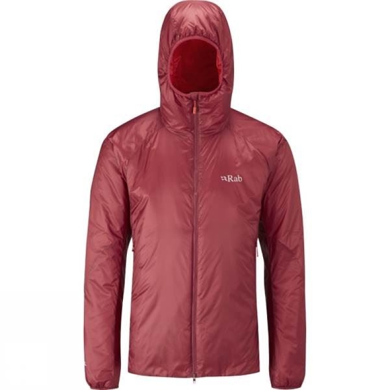 Men\'s Rab Xenon X Insulated Jackets Dark Red India | IZ13-395