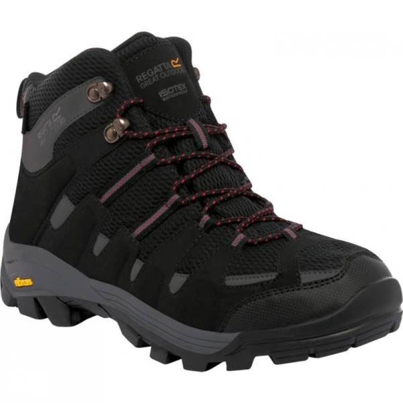 Men's Regatta Burrell Mid Walking Boots Dark Grey India | CZ41-528