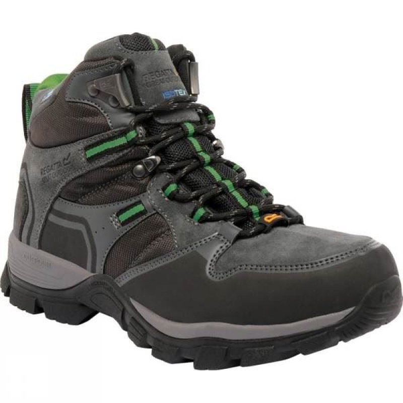 Men\'s Regatta Frontier Mid Walking Boots Grey India | IL68-300