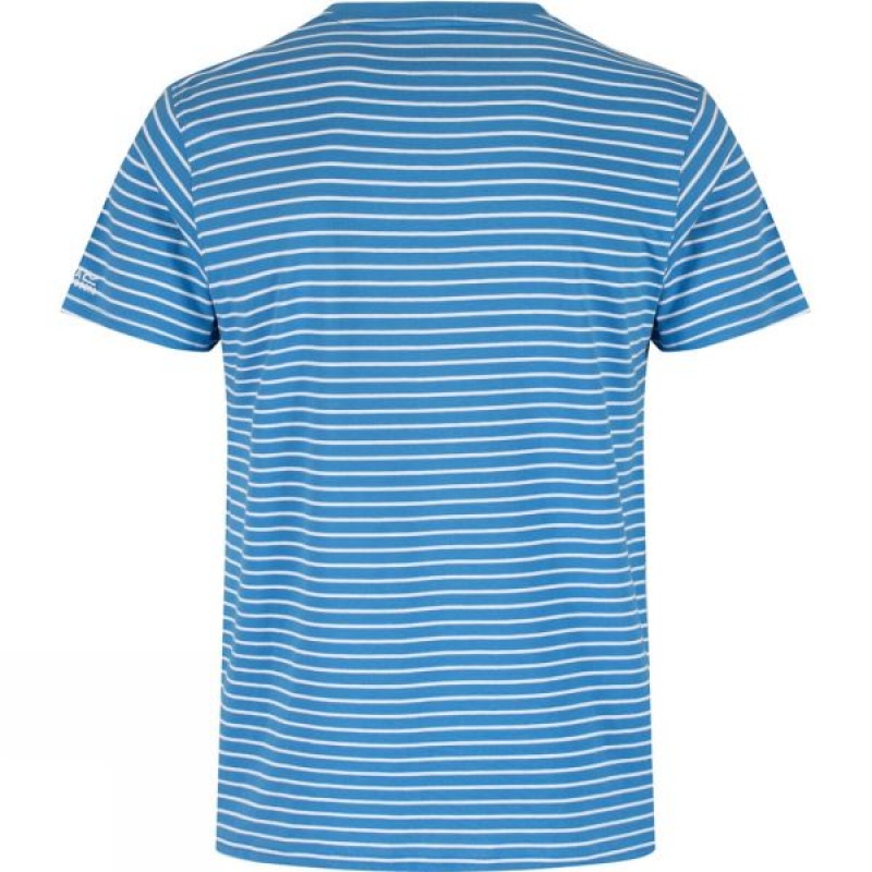 Men's Regatta Twain T Shirts Blue India | VI85-867