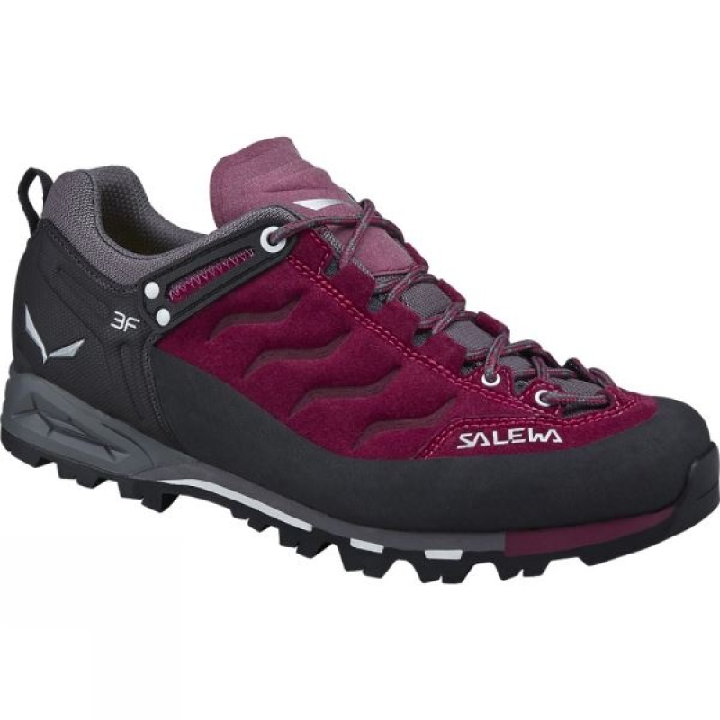 Men\'s Salewa Mountain Trainer Approach Shoes Fuchsia / Dark Grey India | TR89-338