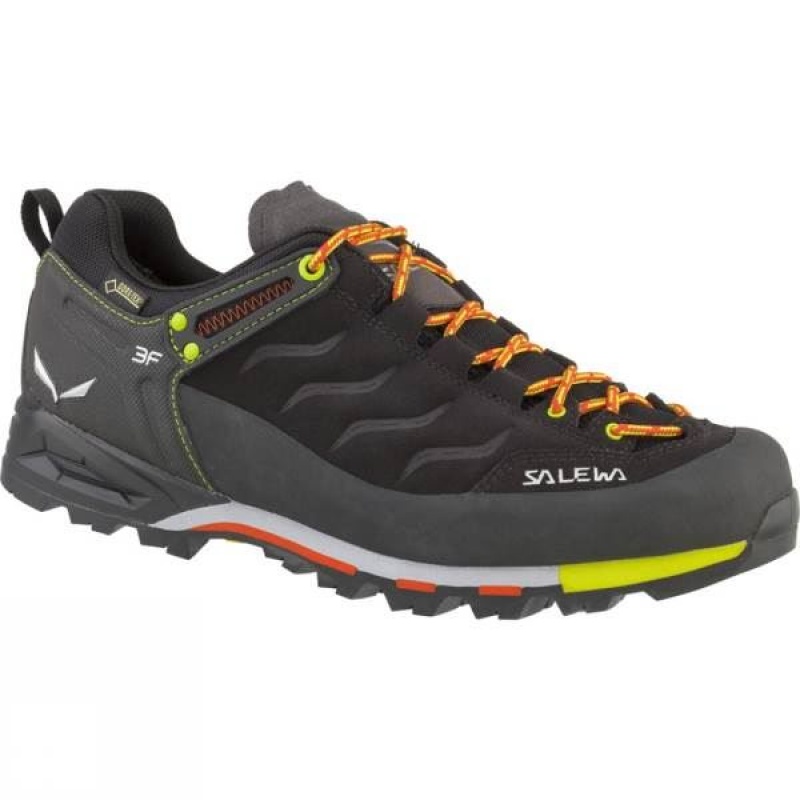 Men\'s Salewa Mountain Trainer GTX Approach Shoes Grey / Orange India | VM88-050