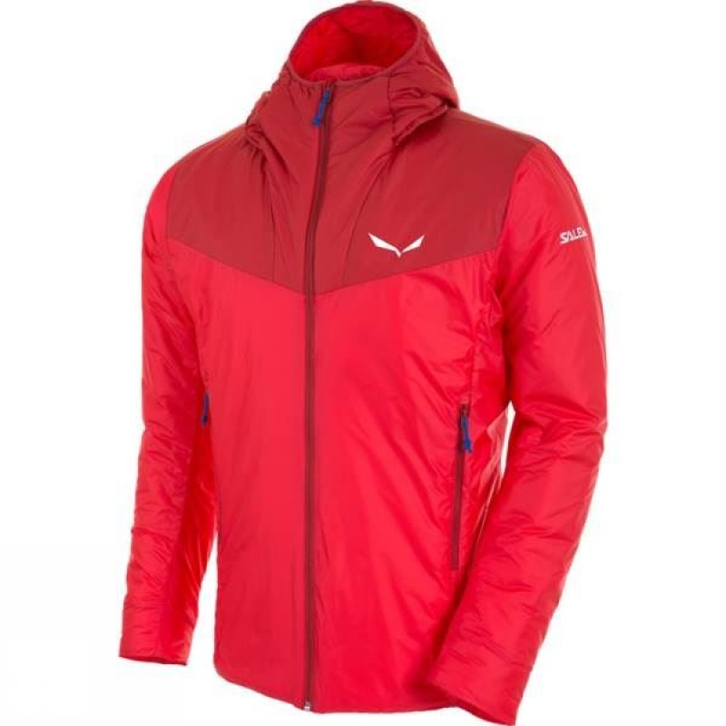 Men\'s Salewa Ortles 2 PrimaLoft Insulated Jackets Red India | ZG17-036