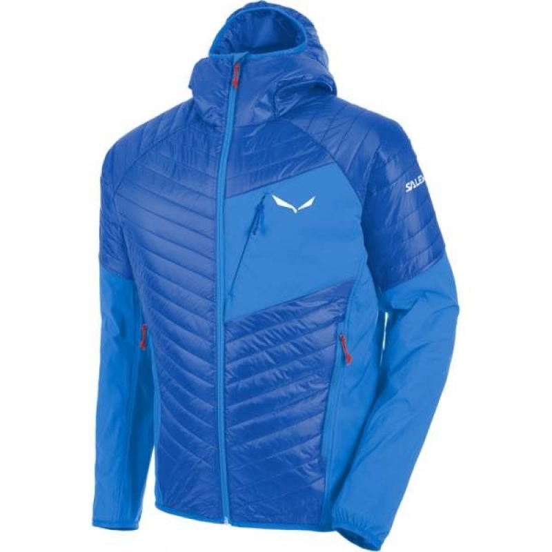 Men\'s Salewa Ortles Hybrid 2 PrimaLoft Insulated Jackets Blue India | HF25-149