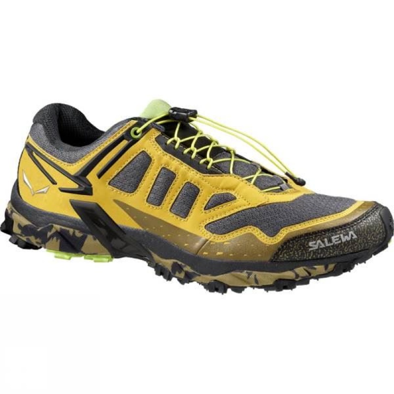 Men\'s Salewa Ultra Train Approach Shoes Yellow India | EB14-384