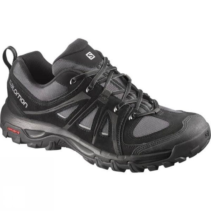 Men\'s Salomon Evasion Aero Approach Shoes Dark Grey India | RI87-395