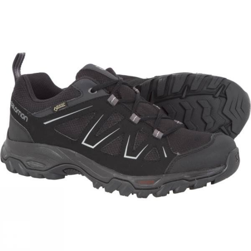 Men\'s Salomon Tibai Low Approach Shoes Dark Grey India | SG60-565