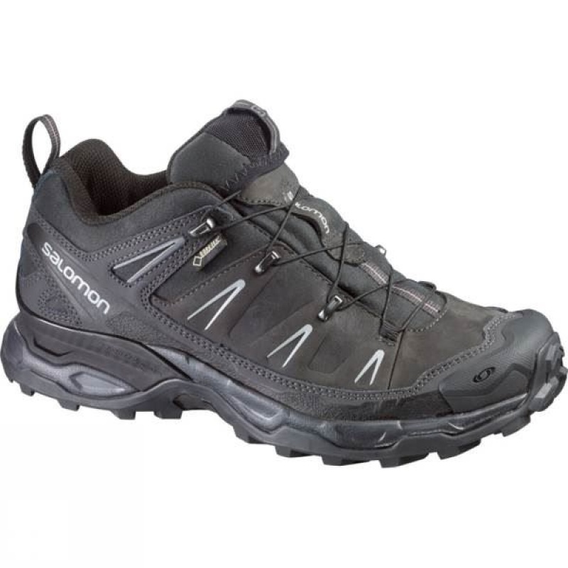 Men\'s Salomon X Ultra LTR GTX Approach Shoes Dark Grey India | FZ95-370