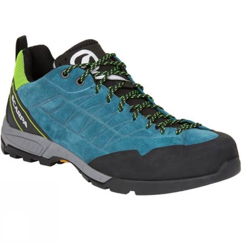 Men\'s Scarpa Epic Approach Shoes Blue / Grey India | SJ73-412