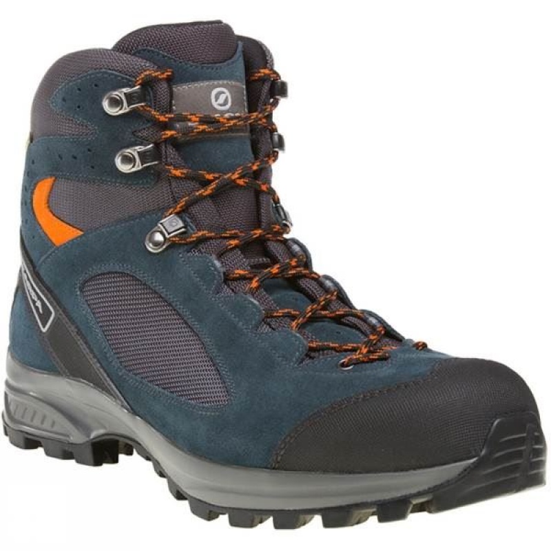 Men\'s Scarpa Peak GTX Walking Boots Blue / Grey India | IW34-843