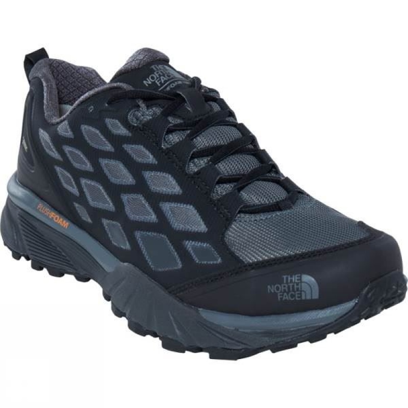 Men\'s The North Face Endurus Hike GTX Approach Shoes Black / Dark Grey India | FQ70-473