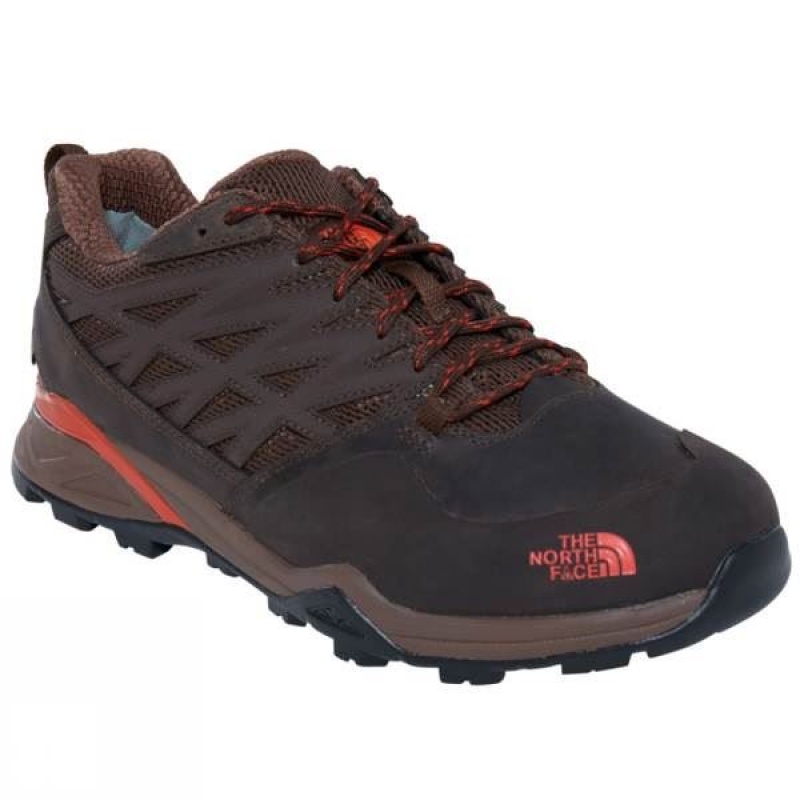 Men\'s The North Face Hedgehog Hike GTX Approach Shoes Brown / Orange India | PO38-779