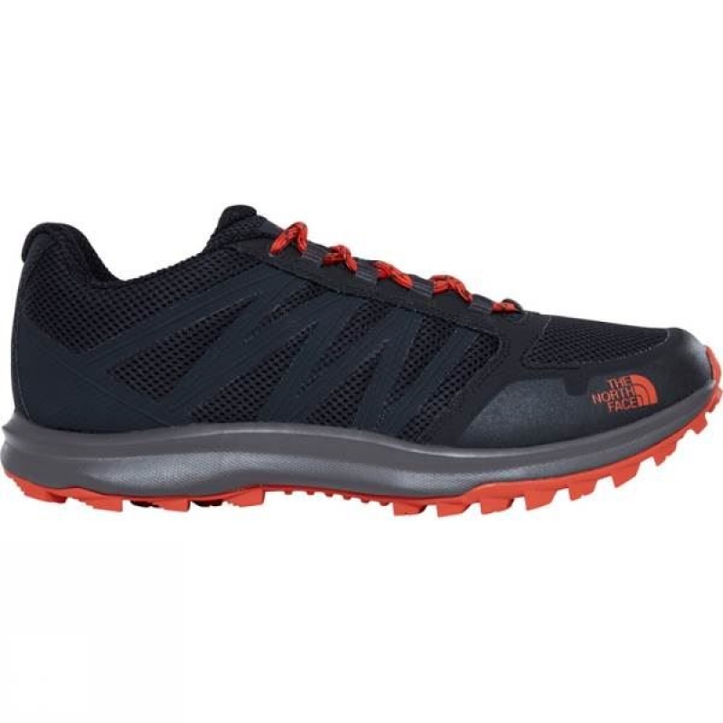 Men's The North Face Litewave Fastpack Approach Shoes Grey / Orange India | CM71-281