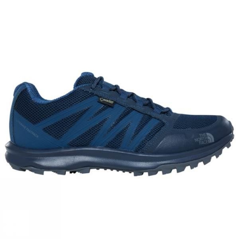 Men's The North Face Litewave Fastpack GTX Approach Shoes Blue / Grey India | QP92-726