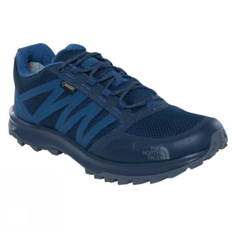 Men\'s The North Face Litewave Fastpack GTX Approach Shoes Blue / Grey India | QP92-726