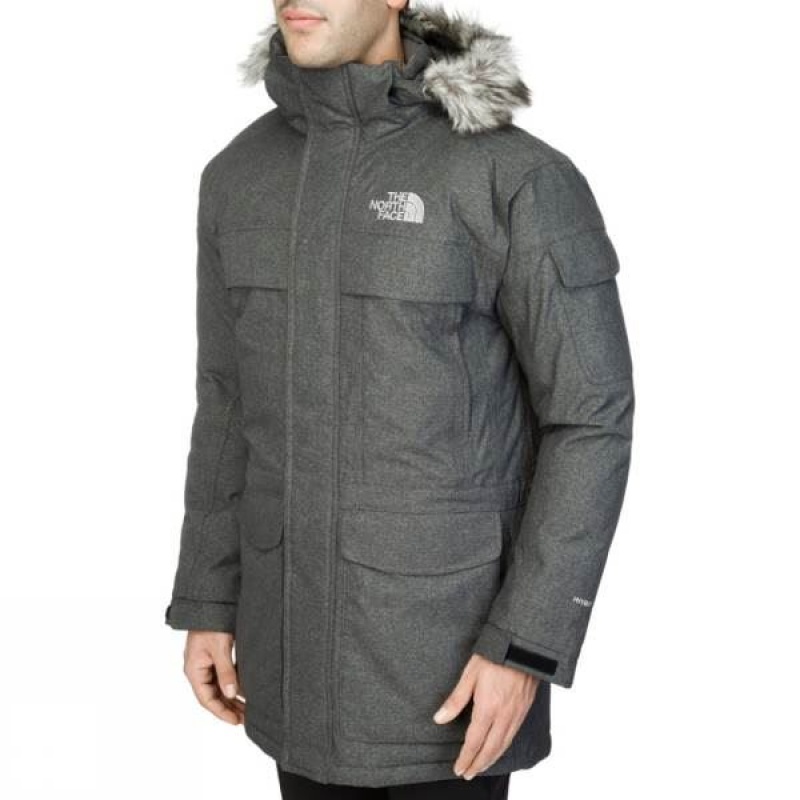 Men's The North Face McMurdo Parka Insulated Jackets Grey India | UH39-940