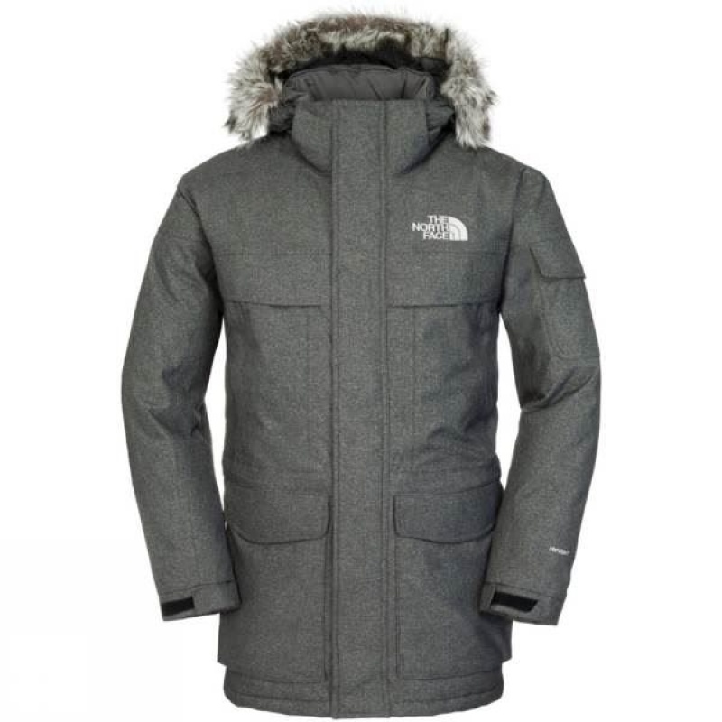 Men\'s The North Face McMurdo Parka Insulated Jackets Grey India | UH39-940