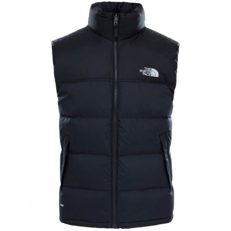 Men\'s The North Face Nuptse Vest Insulated Jackets Navy / Black India | BS99-843