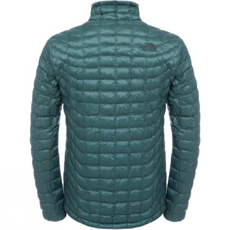 Men's The North Face ThermoBall Full Zip Insulated Jackets Green India | NX09-414