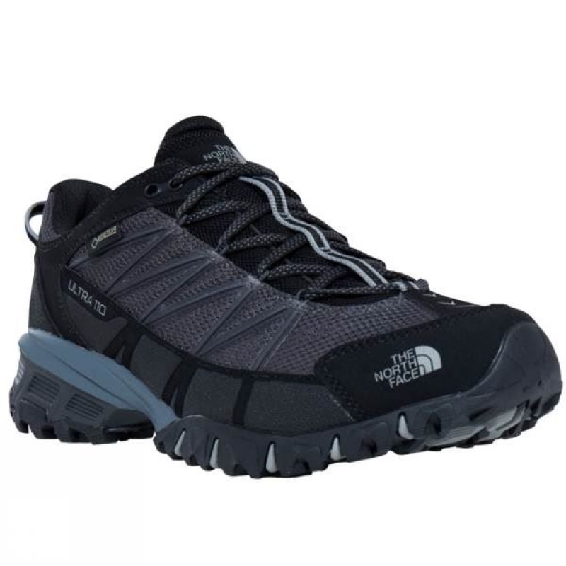 Men\'s The North Face Ultra 110 GTX Approach Shoes Black / Purple India | XG14-290