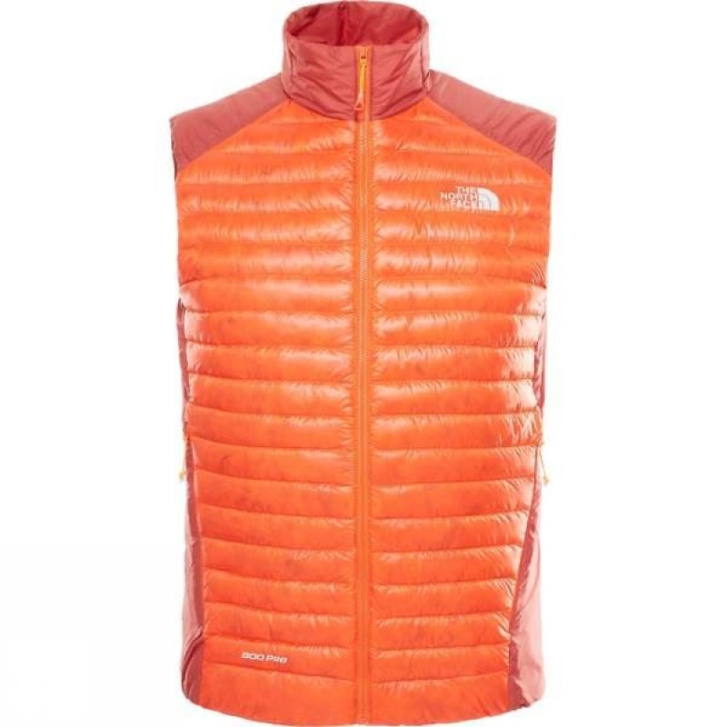 Men\'s The North Face Verto Prima Vest Insulated Jackets Orange / Red India | XB75-794