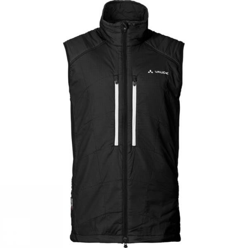 Men\'s Vaude Bormio Vest Insulated Jackets Black India | SW13-739