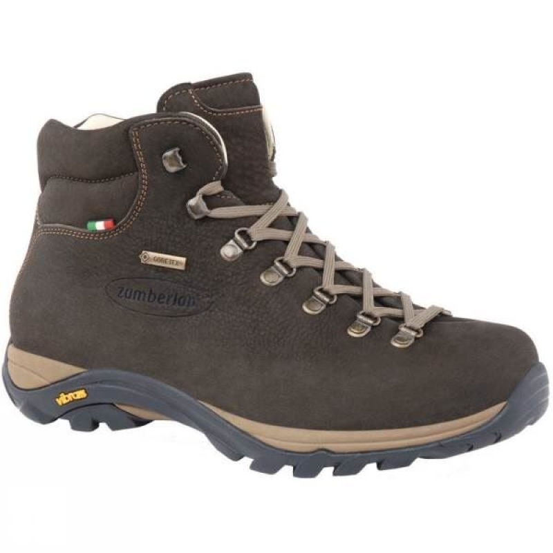 Men\'s Zamberlan Trail Lite Evo GTX Walking Boots Dark Brown India | LK81-046